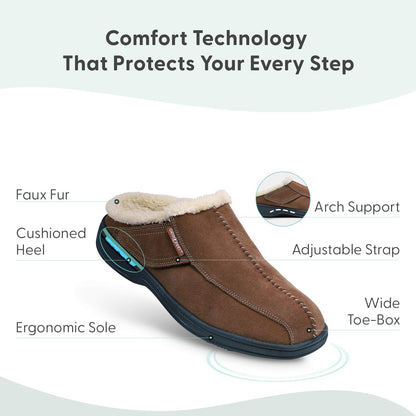 Men'S Orthopedic Clog Slipper with Arch Support Asheville