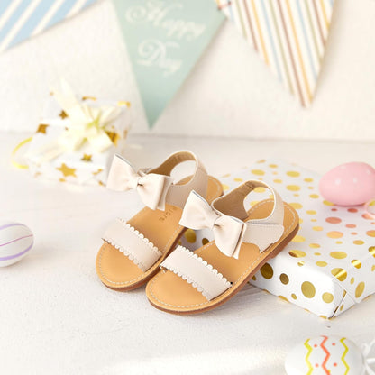Toddler Girl Sandals - Flower Girl Dress Shoes Open Toe Little Kid Summer Flats